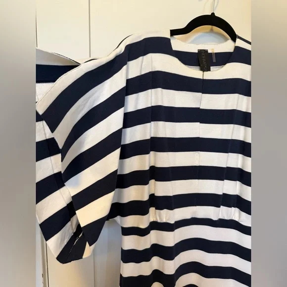 NORMA KAMALI Obie striped stretch-jersey maxi dress SZ M $179 - Picture 5 of 9